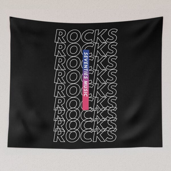 Item preview, Seventies Music Rocks Repeated Text designed and sold by nightsworthy.