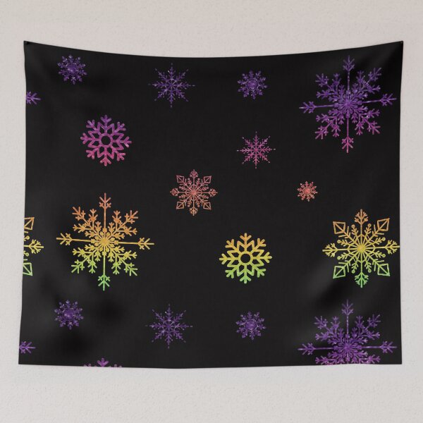 Item preview, Bright Rainbow Faux Glitter Snowflakes designed and sold by Felicity-K.