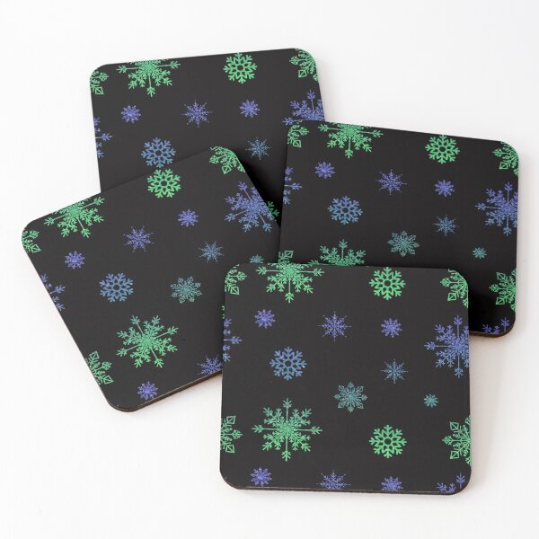 Item preview, Ombre Blue Green Faux Glitter Snowflakes designed and sold by Felicity-K.