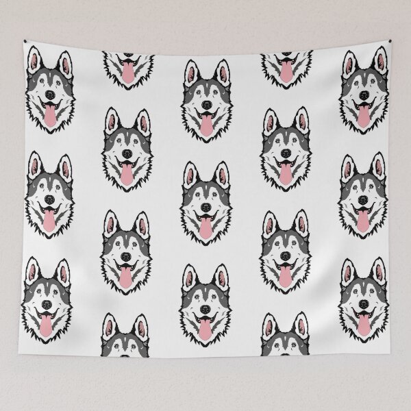 Item preview, Husky siberiano gris (ojos azules) designed and sold by arisaidesigns.
