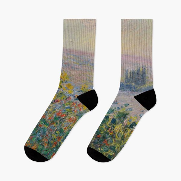 Item preview, Flower beds at Vetheuil designed and sold by PaintedDreams96.
