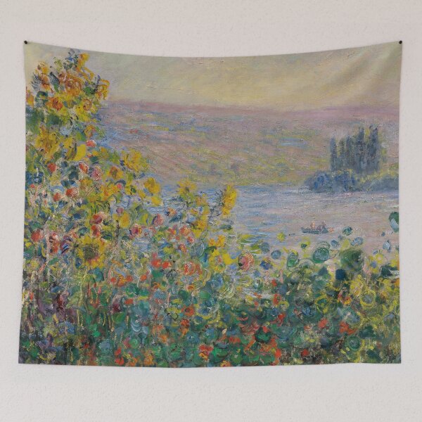 Item preview, Flower beds at Vetheuil designed and sold by PaintedDreams96.