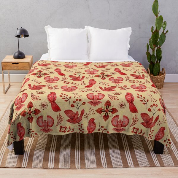 Item preview, Winter Holiday Red Birds on Tan designed and sold by AlteredAtelier.