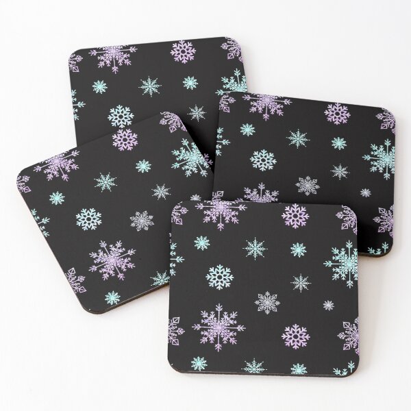 Item preview, Pastel Purple Blue Ombre Faux Glitter Snowflakes designed and sold by Felicity-K.