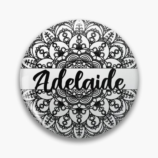 Item preview, First name Adelaide mandala in black designed and sold by felinefeelings.