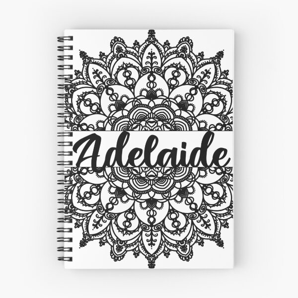Item preview, First name Adelaide mandala in black designed and sold by felinefeelings.