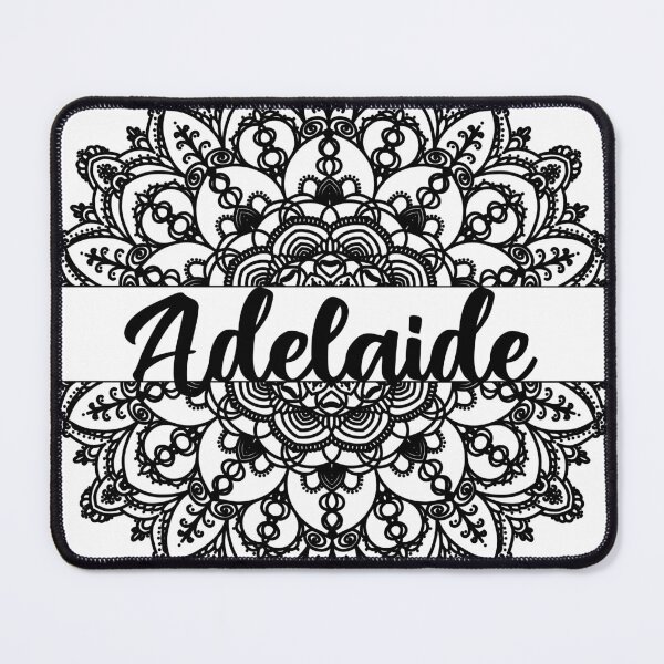 Item preview, First name Adelaide mandala in black designed and sold by felinefeelings.