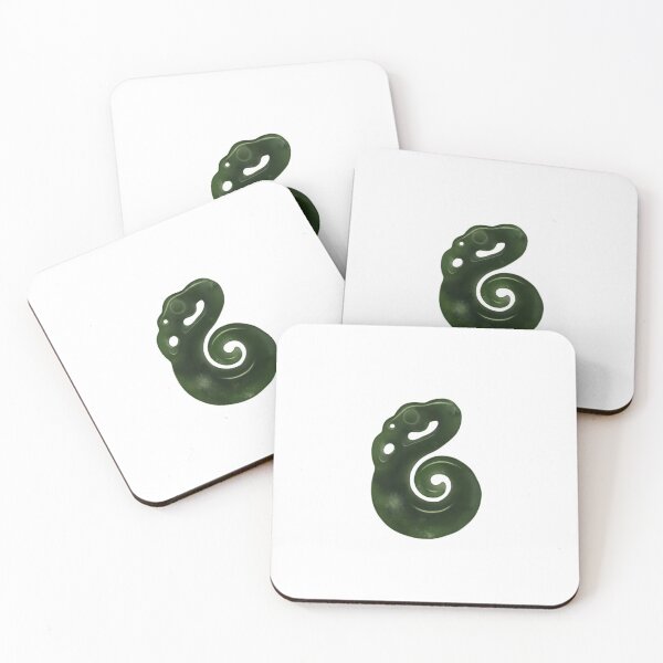 Item preview, Estilo pintado con diseño verde oscuro Manaia Pounamu (Greenstone) designed and sold by TheNativeRose.