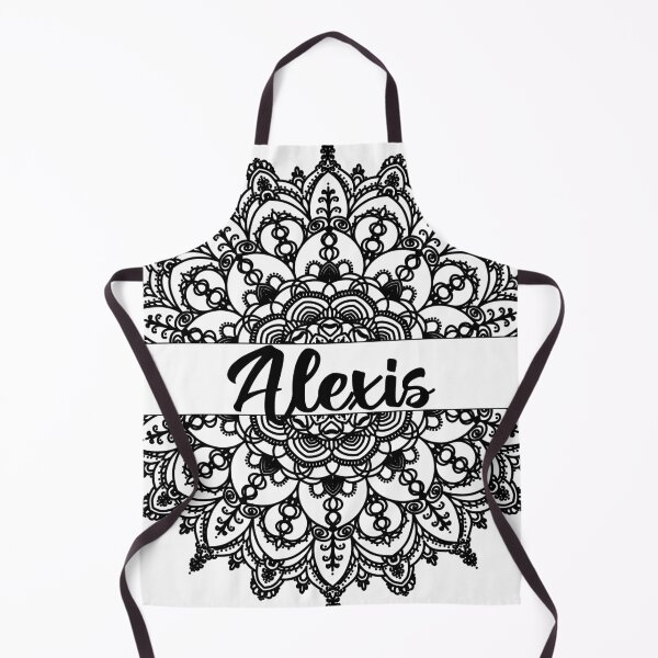 Item preview, First name Alexis mandala in black designed and sold by felinefeelings.