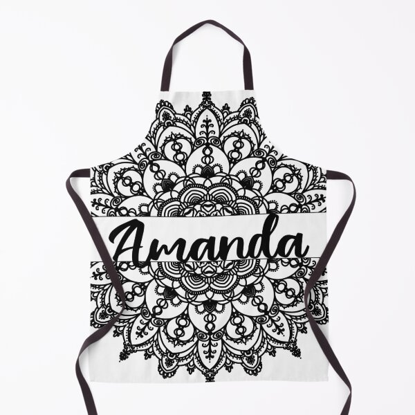 Item preview, First name Amanda mandala in black designed and sold by felinefeelings.