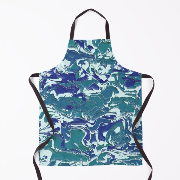 Item preview, Blue Green Paint Splashes Abstract designed and sold by SeaChangeDesign.