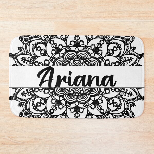 Item preview, First name Ariana mandala in black designed and sold by felinefeelings.