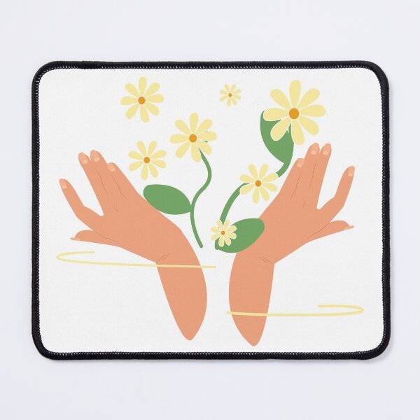 Item preview, Hands holding flowers.Hands and daisies.Concept for a postcard. designed and sold by ProjectKittyArt.
