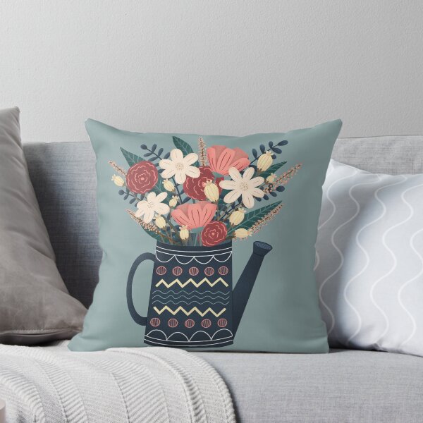 Item preview, Vintage Flowers in Watering Can designed and sold by draftsxdoodles.