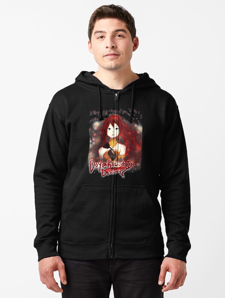Thumbnail 1 of 5, Zipped Hoodie, Pyrrha Nikos - "Do you believe in destiny?" designed and sold by resurrexia.
