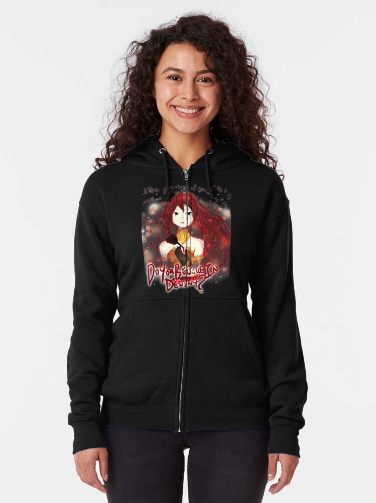 Thumbnail 2 of 5, Zipped Hoodie, Pyrrha Nikos - "Do you believe in destiny?" designed and sold by resurrexia.