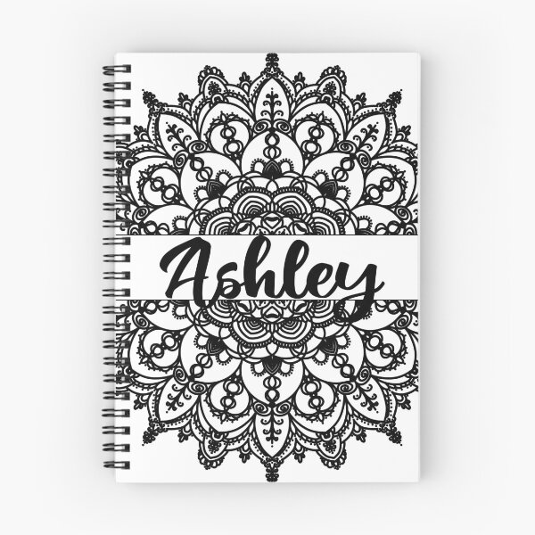 Item preview, First name Ashley mandala in black designed and sold by felinefeelings.