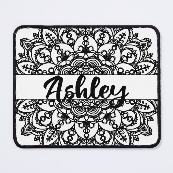 Item preview, First name Ashley mandala in black designed and sold by felinefeelings.