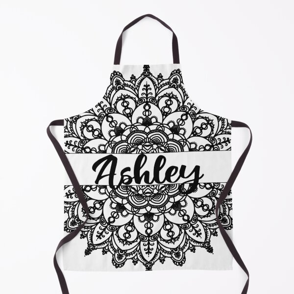Item preview, First name Ashley mandala in black designed and sold by felinefeelings.