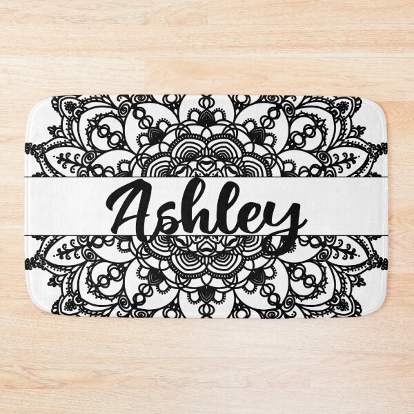 Item preview, First name Ashley mandala in black designed and sold by felinefeelings.
