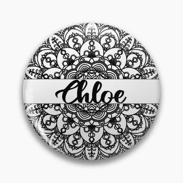 Item preview, First name Chloe mandala in black designed and sold by felinefeelings.