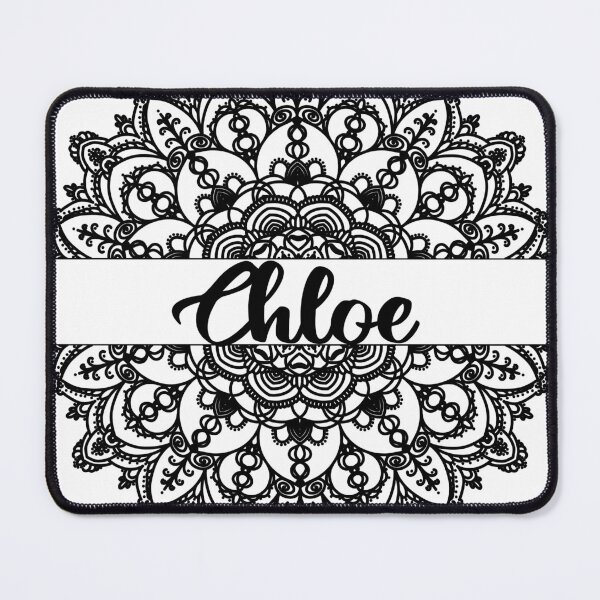 Item preview, First name Chloe mandala in black designed and sold by felinefeelings.