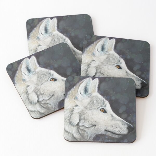 Item preview, White Wolf on Bokeh Background designed and sold by JulieSouster.