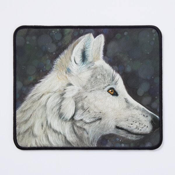 Item preview, White Wolf on Bokeh Background designed and sold by JulieSouster.