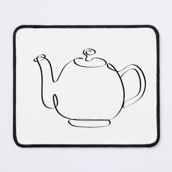 Item preview, Teapot Continuous Line Drawing designed and sold by ToATeaGifts.