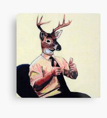 Deer Man, Thumbs Up Metal Print