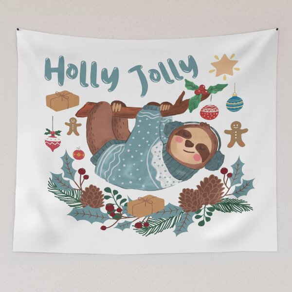 Item preview, Holly Jolly Happy Sloth designed and sold by Branka.