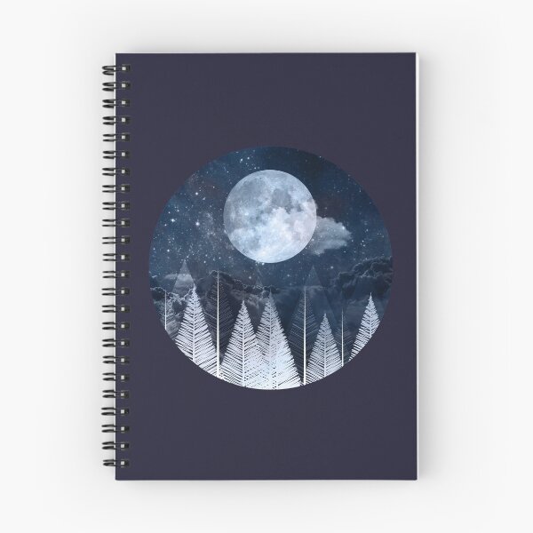 Item preview, Moon at night minimal wall art - blue designed and sold by Bigika.