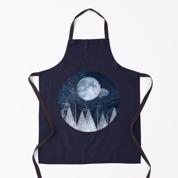 Item preview, Moon at night minimal wall art - blue designed and sold by Bigika.
