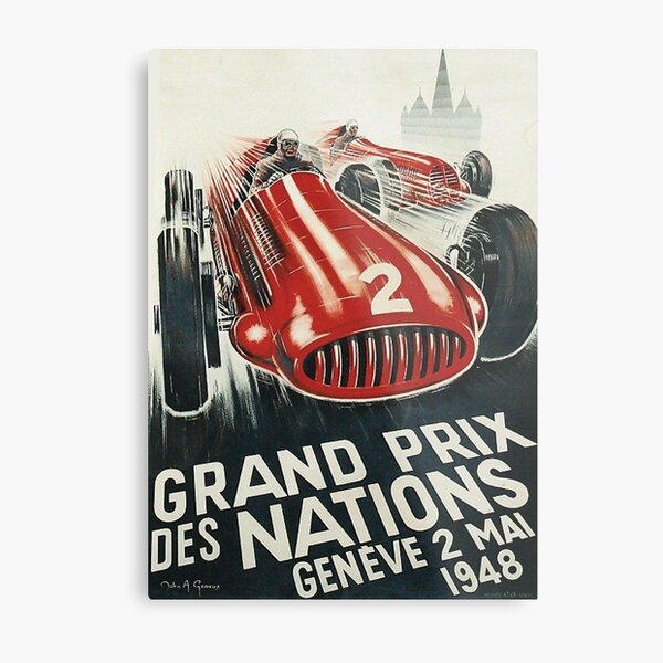 Circuit des Nations, Geneva F1 - Vintage Motorsport Metal Print