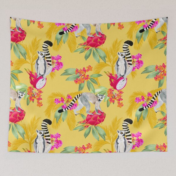 Item preview, Lemur With Dragonfruit Y designed and sold by Vinita Upadhya.