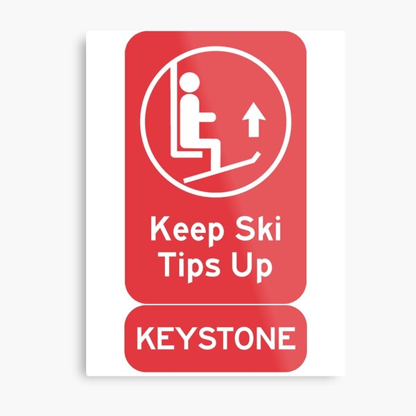 Ski Tips Up! It's time to ski! Keystone! Metal Print