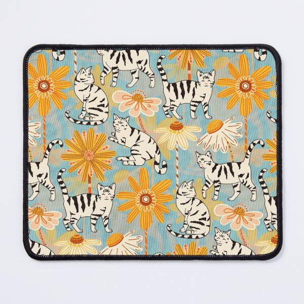 Item preview, Daisy Cats - Baby Blue designed and sold by TigaTiga.