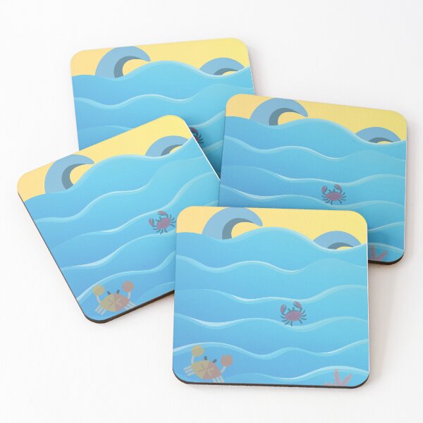 Item preview, Oacian blue & sea animals designed and sold by joliartmedia.