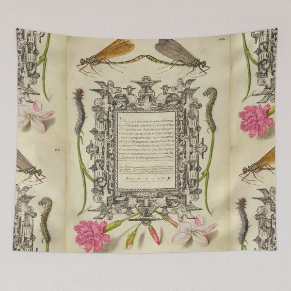 Item preview, Naturalist Manuscript: Flowers, Insects, and Calligraphy Illumination by Joris Hoefnagel  designed and sold by Naturalist Prints.