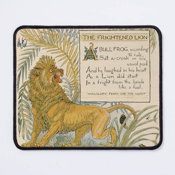 Item preview, The Frightened Lion Art and pattern designed and sold by aapshop.