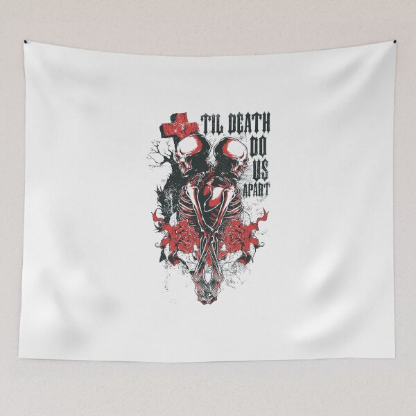 Item preview, Til Death Do Us Apart skull illustration designed and sold by Moha47.