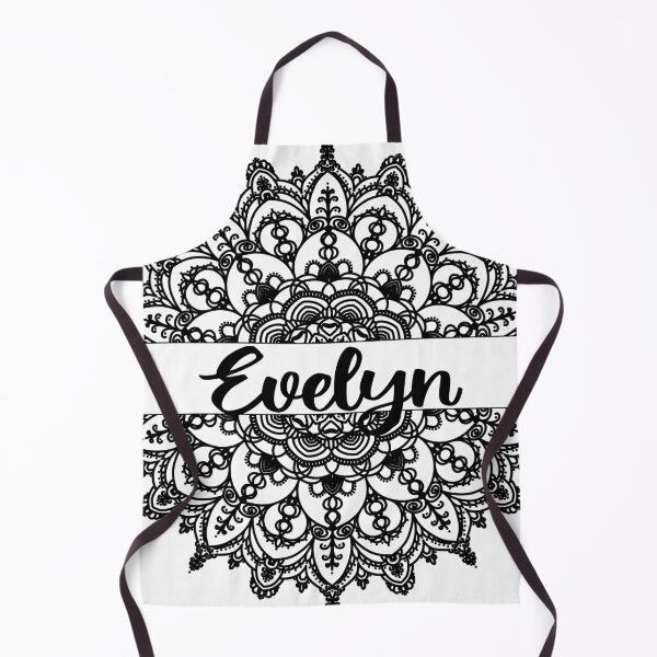 Item preview, First name Evelyn mandala in black designed and sold by felinefeelings.