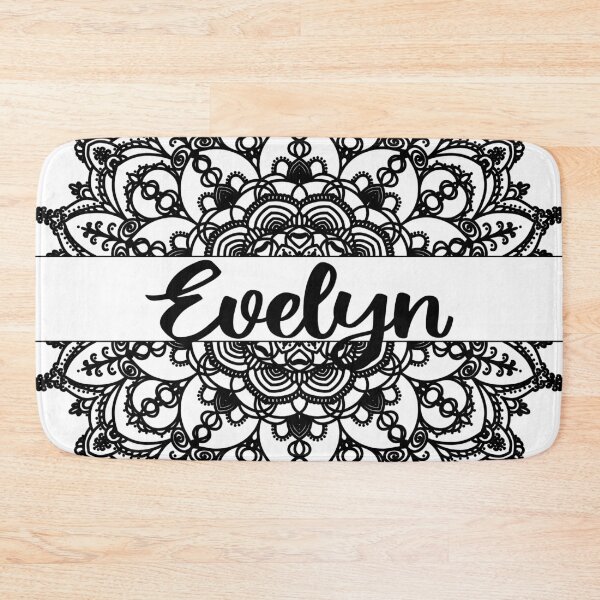 Item preview, First name Evelyn mandala in black designed and sold by felinefeelings.