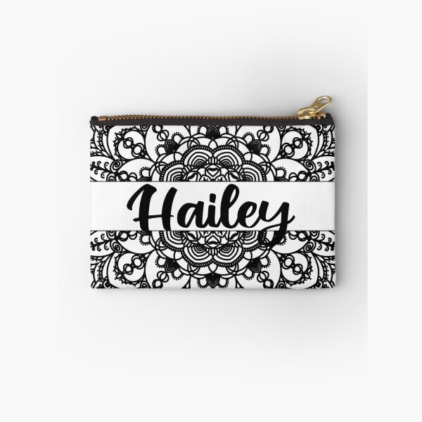 Item preview, First name Hailey mandala in black designed and sold by felinefeelings.