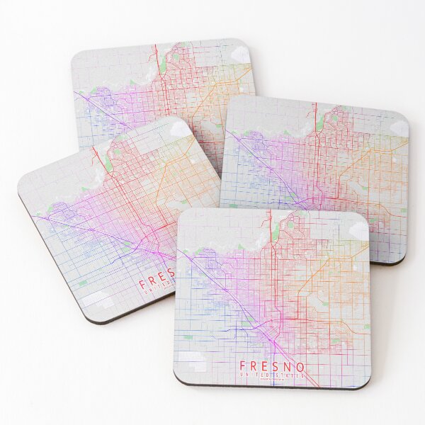 Item preview, Fresno City Map of California, USA - Colorful designed and sold by deMAP.