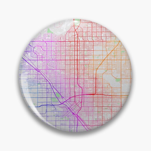 Artikelvorschau, Fresno Stadtplan von Kalifornien, USA - Bunt entworfen und verkauft von deMAP.