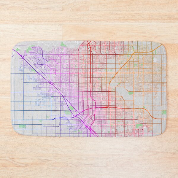 Item preview, Fresno City Map of California, USA - Colorful designed and sold by deMAP.