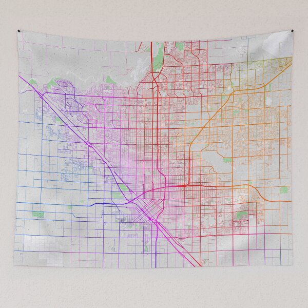 Item preview, Fresno City Map of California, USA - Colorful designed and sold by deMAP.
