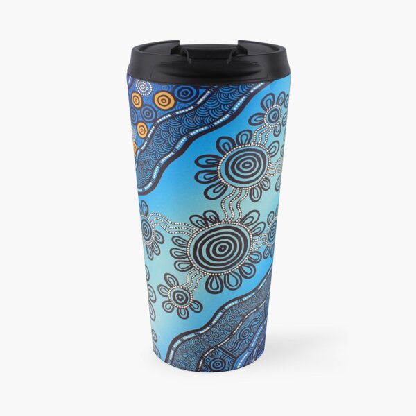 Authentic Aboriginal Art - The Good Times Travel Coffee Mug