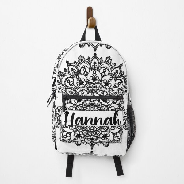 Item preview, First name Hannah mandala in black designed and sold by felinefeelings.